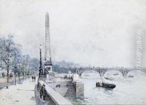 The Thames Embankment With A View Of Cleopatra's Needle - view 1