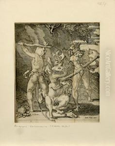 Hercules Und Iolaos Erschlagen Die Hydra - view 1
