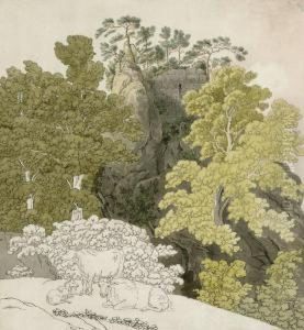 Burgruine An Einem Felshang by Friedrich Salathe