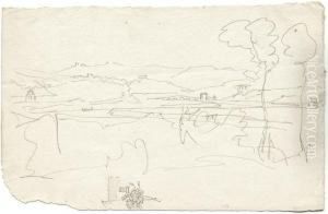 Campagnalandschaft Mit Brucke by Friedrich Salathe