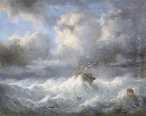 British Marine Vessel In Heavy Weather by Raden Sjarief B. Saleh