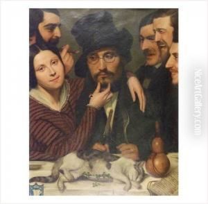 Monsieur Tournier Au Restaurant by Paul Narcisse Salieres