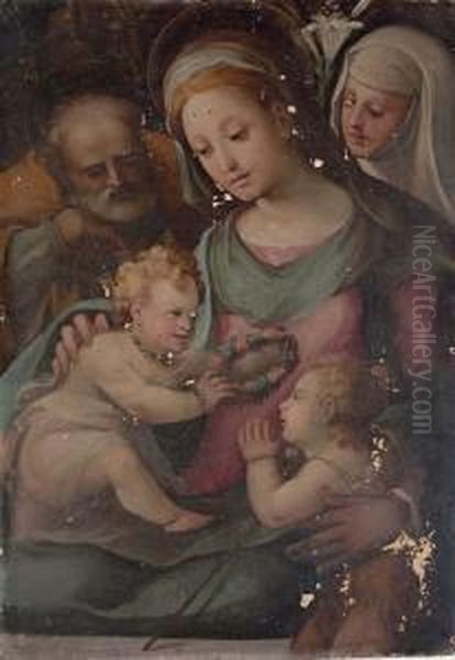 The Holy Family With Saints John The Baptist And Anne - view 1