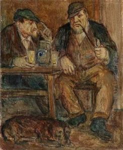 Zwei Frankfurter Beim Apfelwein