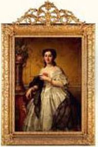 Portrait D'une Dame De La Societe Lyonnaise by Adelaide Salles-Wagner