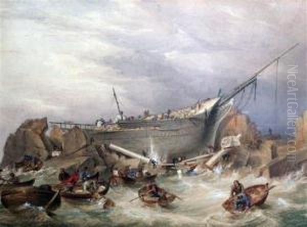 Wreckers Looting A Ship - view 1