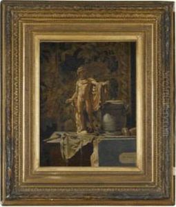 Still Life Featuring The 'apollo Belvedere' by Theodore Frederic Salmon