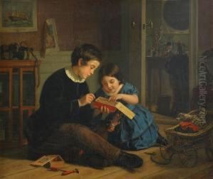 Barn Undersokande En Leksak by Geskel Saloman