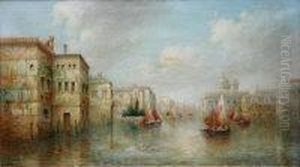 Grand Canal Venice With Various Sailing Vessels