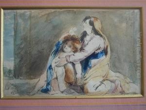 'the Infant Samuel', Design For A Historical Painting by John William Salter