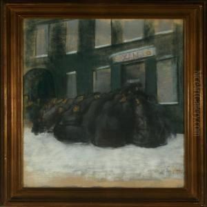Street Scene With Russians by Edvard Anders Saltoft