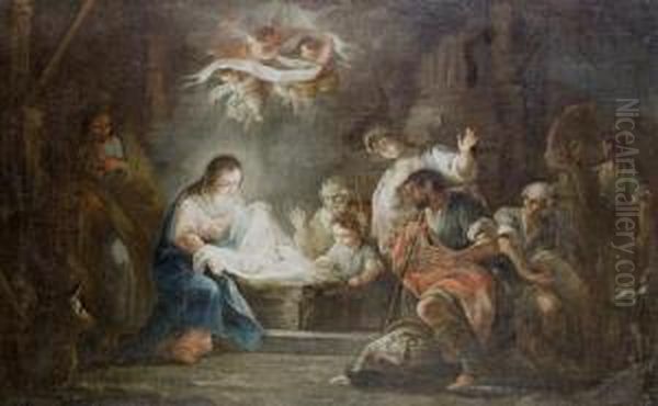 The Adoration Of The Shepherds by Mariano Salvador Maella