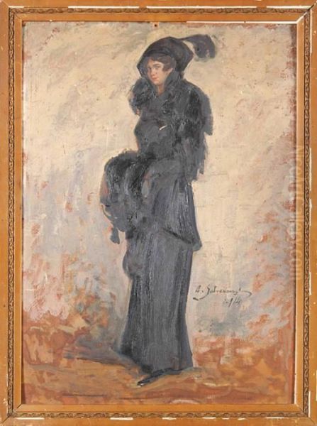 Portret Kobiety W Czarnej Sukni, 1914 R. - view 1