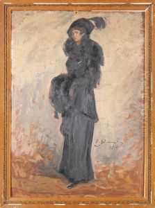 Portret Kobiety W Czarnej Sukni, 1914 R.