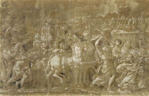 Roman Triumphal Procession With Quadriga, Prisoners And Booty by Rancesco De' Rossi (see Salviati, Cecchino Del)