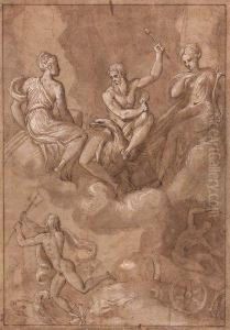 L'assemblee Des Dieux by Rancesco De' Rossi (see Salviati, Cecchino Del)