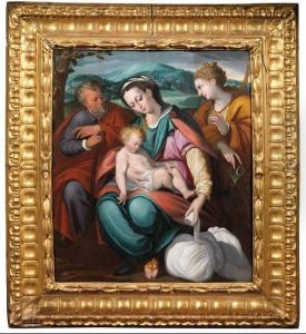 Sacra Famiglia Con Santa Caterina D'alessandra by Orazio Samacchini