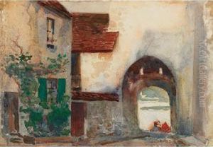 At Moret, France by Joseph Ernest Sampson