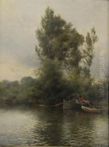 Figures In A Row Boat