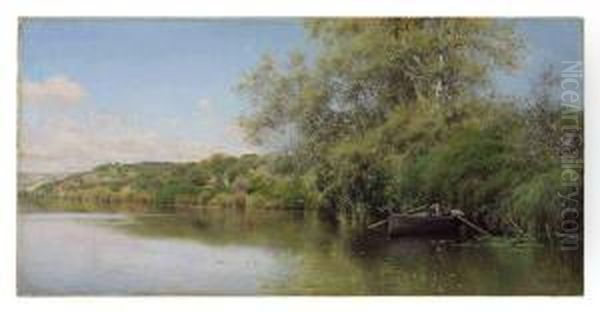 Fishermen On A Tranquil River - view 1