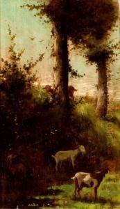 "paisaje Con Cabras, Pontoise" by Emilio Sanchez-Perrier