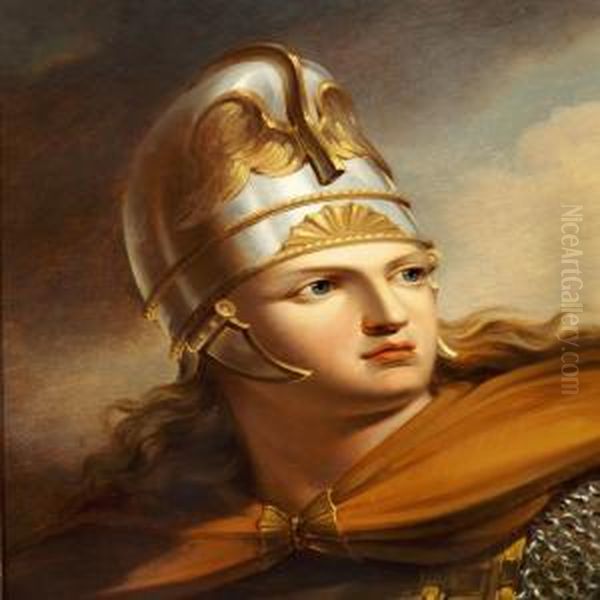 Warrior With A Decorated Helmet - view 1
