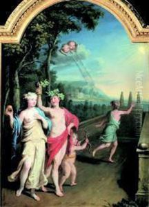 Bacco, Venere E Cupido Che Scocca La Sua Freccia by Gerard Sanders