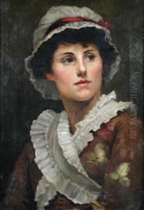 Portrait Of A Lady In A Mob Cap And Lace Fichu