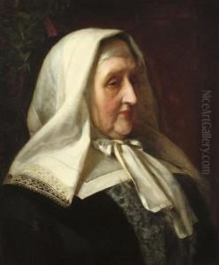 Portrait Of Mrs Elizabeth Clabburn by Anthony Sandys