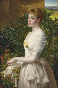 Portrait Of Julia Smith Caldwell by Frederick Sandys