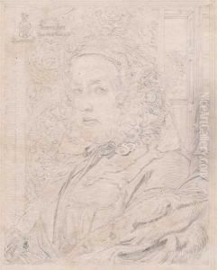 Portrait Of Mrs Susanna Rose by Frederick Sandys