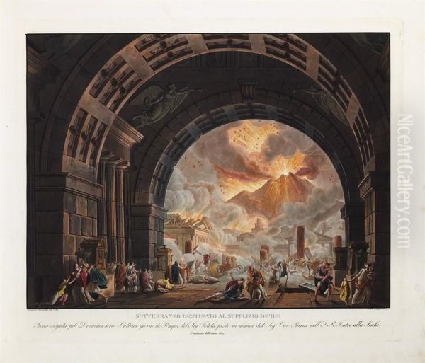 Sceniche Decorazione Inventate A Eseguite Pel Dramma Serio L'ultimo Giorno Di Pompei - view 1