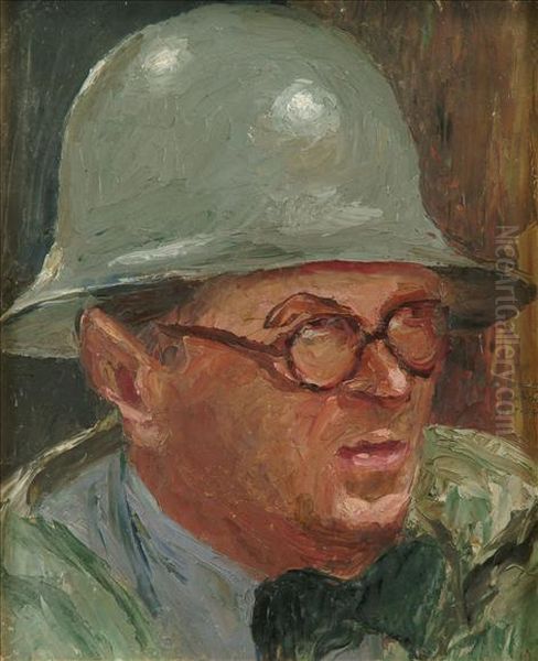 Study Of A Manin A Tin Hat - view 1