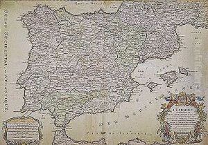 Mapa De Espana by Sanson
