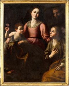Sacra Famiglia Con Santa Martire by Fabrizio Santafede
