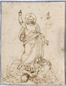Le Christ Terrassant Satan by Emilio Santarelli