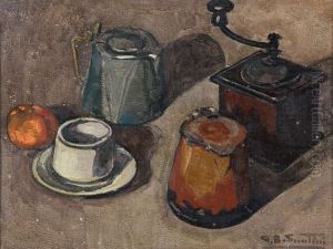 Composizione Con Macinino Da Caffe by Giovan Battista Santini