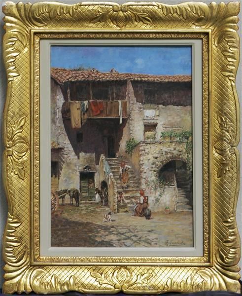 Rustico Con Tre Contadine In Primo Piano - view 1