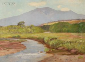 River View With Distant Hills by Daniel Francois Santry