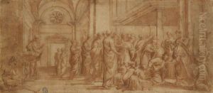 Scene De Communion Dans Une Eglise