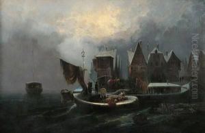 Fishing Vessels At Night