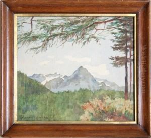 Untitled - Mountain Landscape by Regnault Sarazin