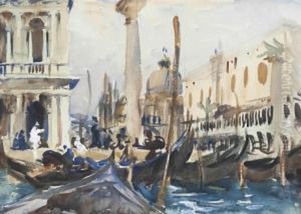 The Piazzetta With Gondolas - view 1