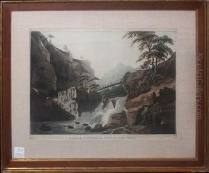 Entrance To The Vale Of Llangollen North Wales And Scene In Themountains Near Dolgelly North Wales by Francis John Sarjent