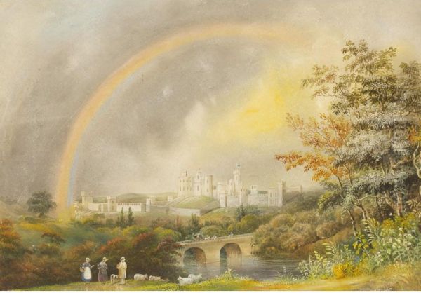 Windsor Castle With A Rainbow - view 1
