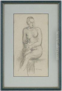Nu Feminin Assis by Maurice Sarkissoff