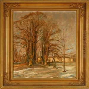 Autumn Scenery Atfrederiksberg Palace, Denmark by Otto Sarp Sorensen