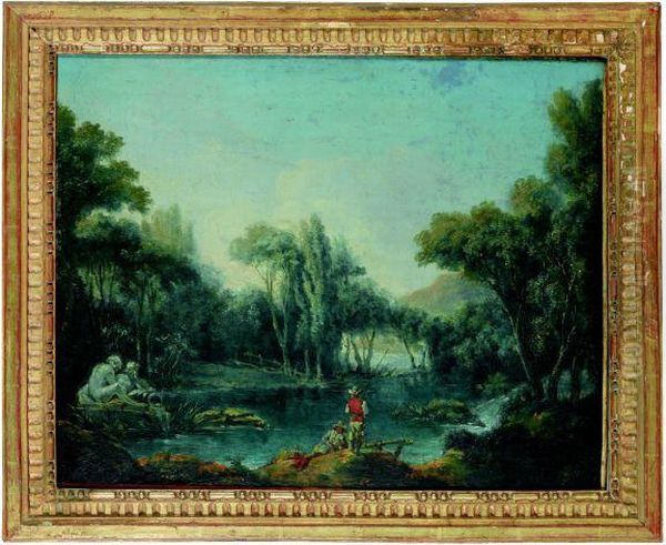 River Landscape With Figures - view 1