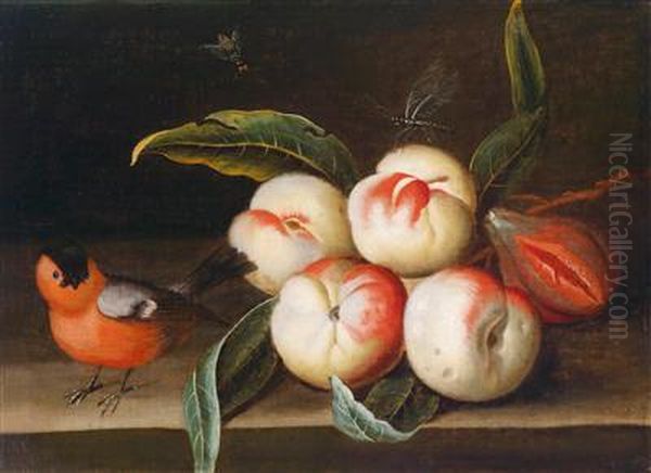 Ein Paar Stillleben Mit Fruchten Und Papageien - view 1