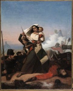 "una Battaglia Dei Garibaldini" Lugano 1850 by Karol Saski